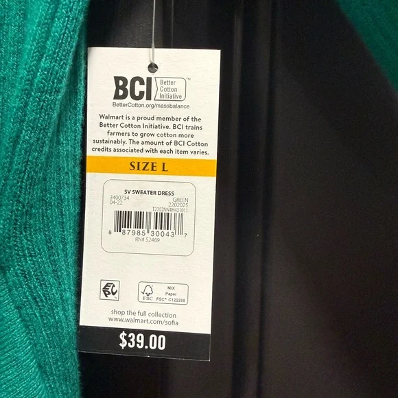 Sofia by Sofia Vergara Teal Long Sleeve Dress - Picture 7 of 8